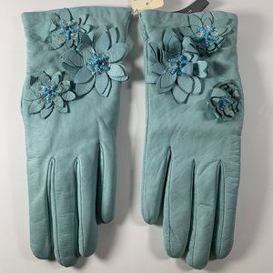 NWT ANN TAYLOR WINTER GLOVES SIZE MEDIUM TEAL/AQUA